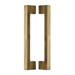 M Marcus Heritage Brass Back to Back Door Pull Handle Metro Design 305mm length